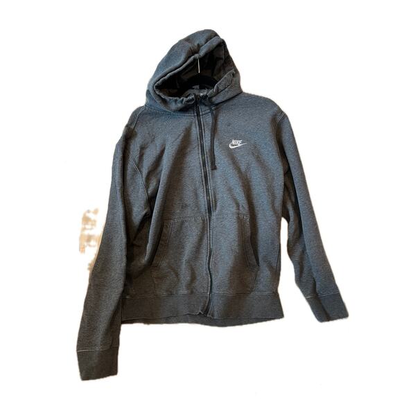 Nike Gray Zip Up Hoodie Mens M - Picture 1 of 3